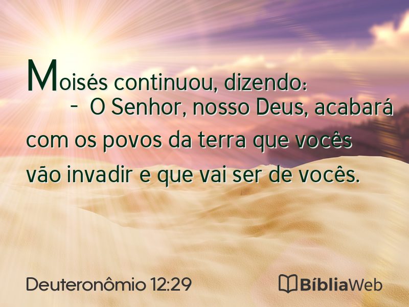 Deuteronômio 12:29 em imagem para compartilhar
