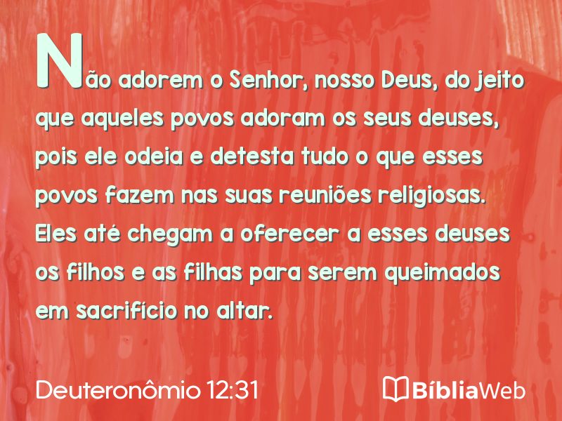 Deuteronômio 12:31 em imagem para compartilhar