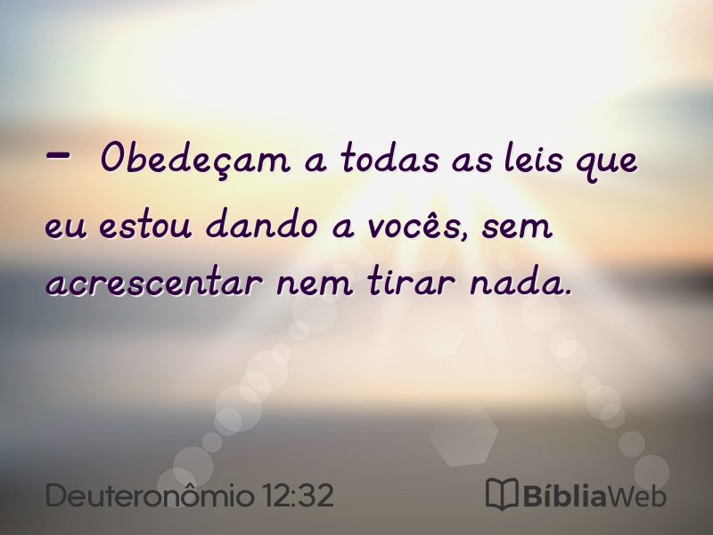 Deuteronômio 12:32 em imagem para compartilhar