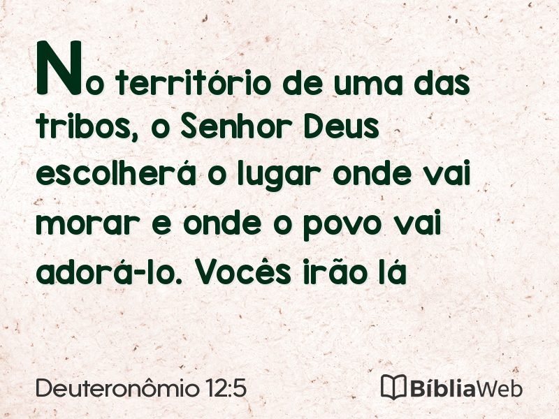 Deuteronômio 12:5 em imagem para compartilhar