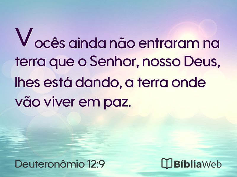 Deuteronômio 12:9 em imagem para compartilhar