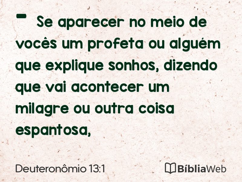 Deuteronômio 13:1 em imagem para compartilhar