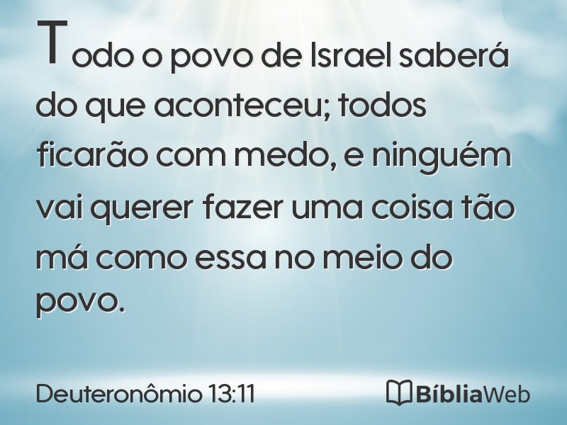 Deuteronômio 13:11 em imagem para compartilhar