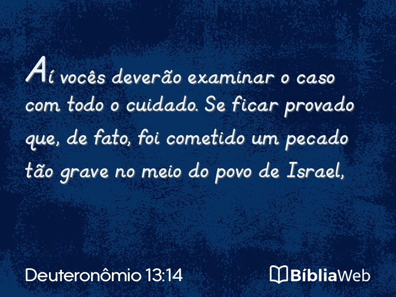 Deuteronômio 13:14 em imagem para compartilhar