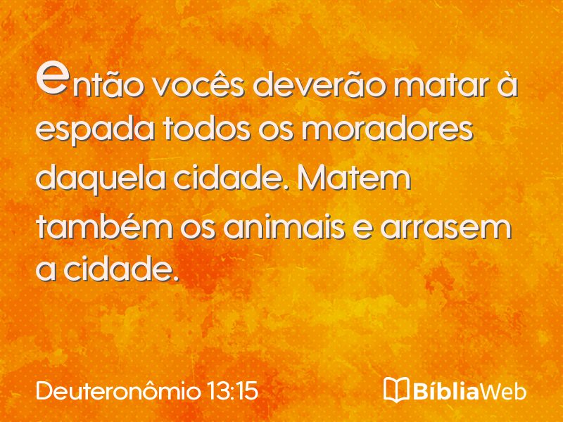Deuteronômio 13:15 em imagem para compartilhar