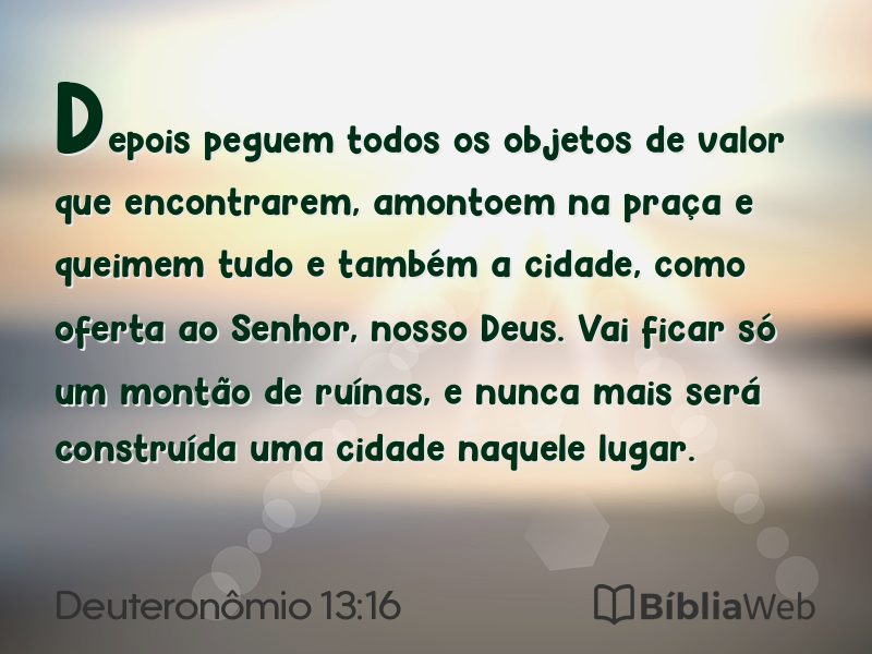 Deuteronômio 13:16 em imagem para compartilhar