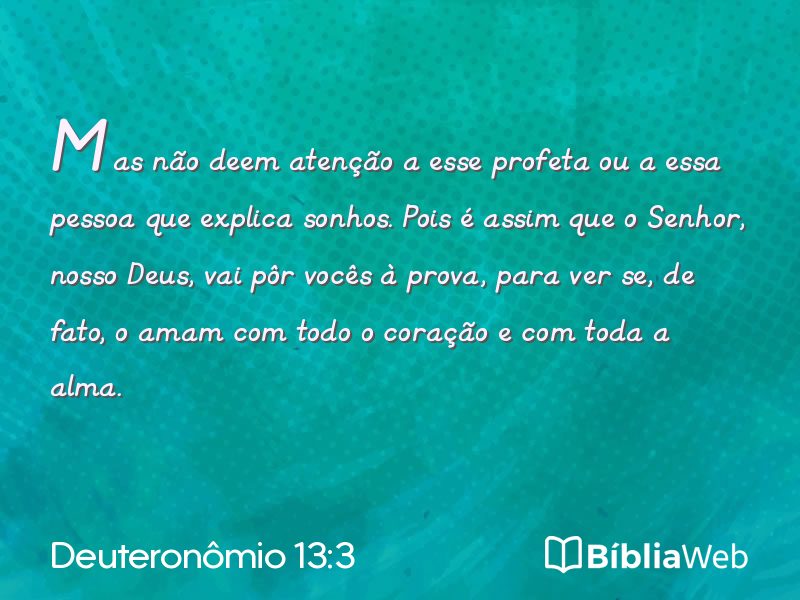 Deuteronômio 13:3 em imagem para compartilhar