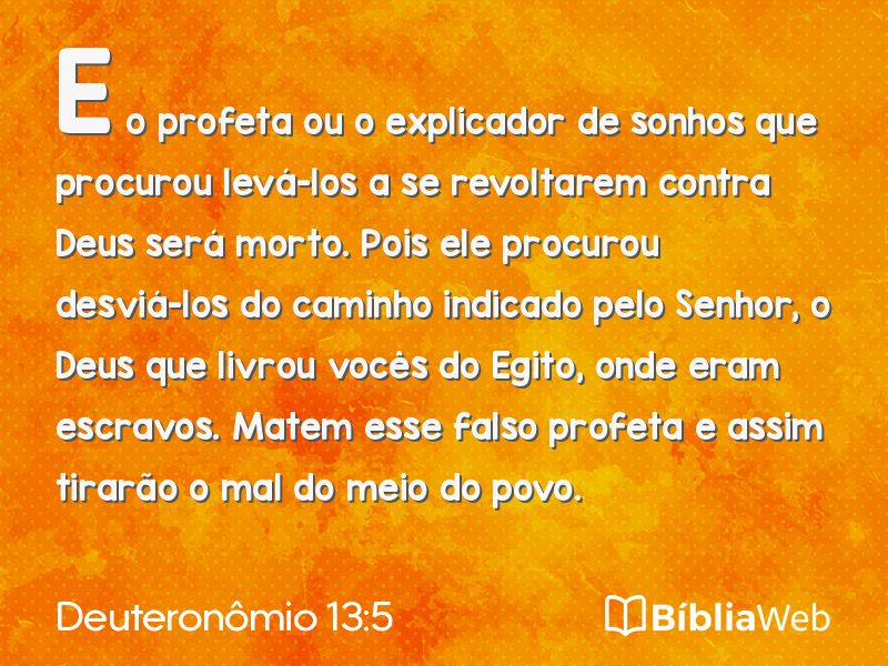 Deuteronômio 13:5 em imagem para compartilhar