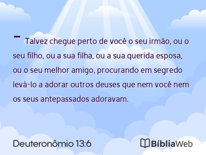 Deuteronômio 13:6 em imagem para compartilhar