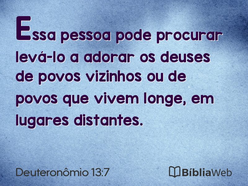 Deuteronômio 13:7 em imagem para compartilhar