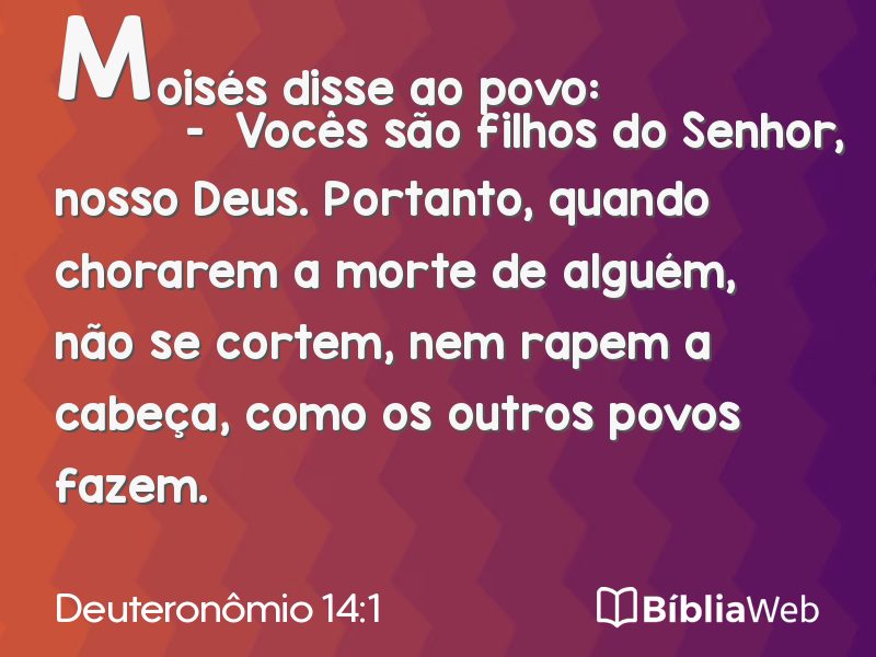 Deuteronômio 14:1 em imagem para compartilhar