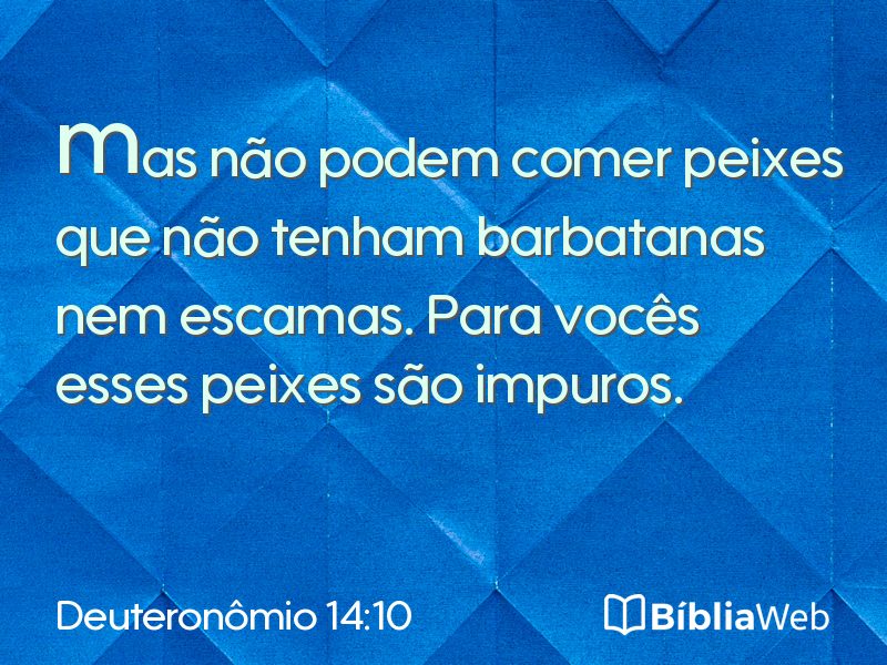 Deuteronômio 14:10 em imagem para compartilhar