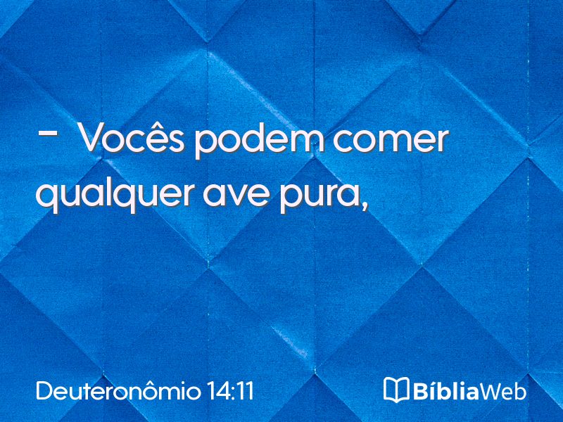 Deuteronômio 14:11 em imagem para compartilhar