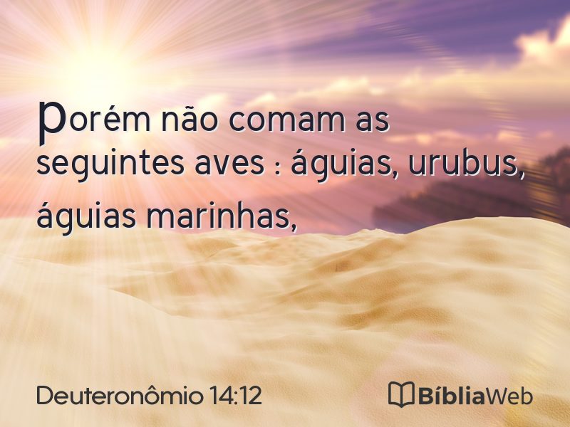 Deuteronômio 14:12 em imagem para compartilhar