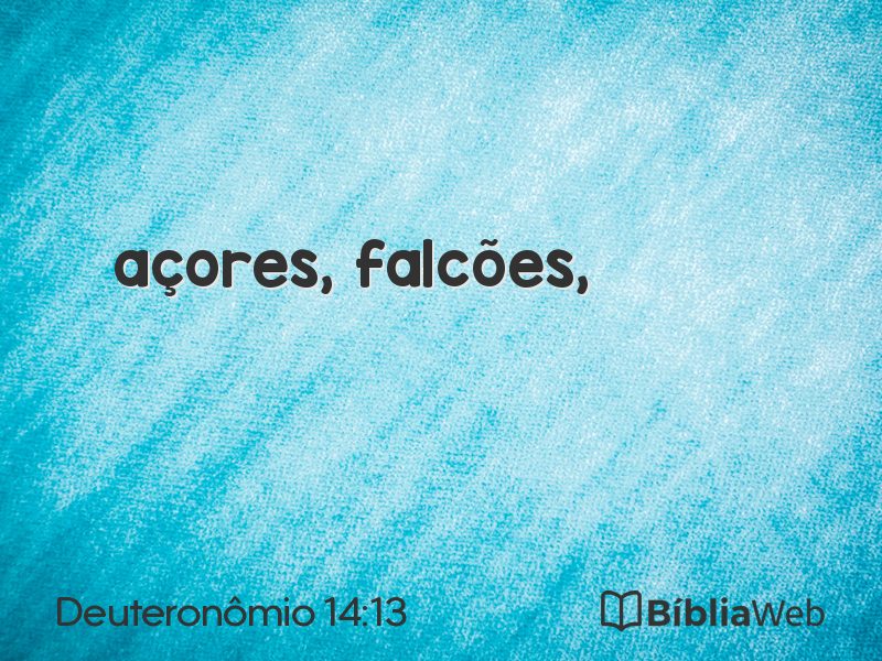 Deuteronômio 14:13 em imagem para compartilhar