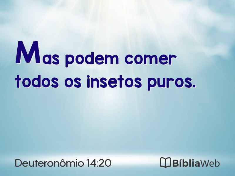 Deuteronômio 14:20 em imagem para compartilhar