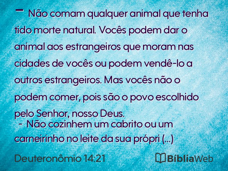 Deuteronômio 14:21 em imagem para compartilhar
