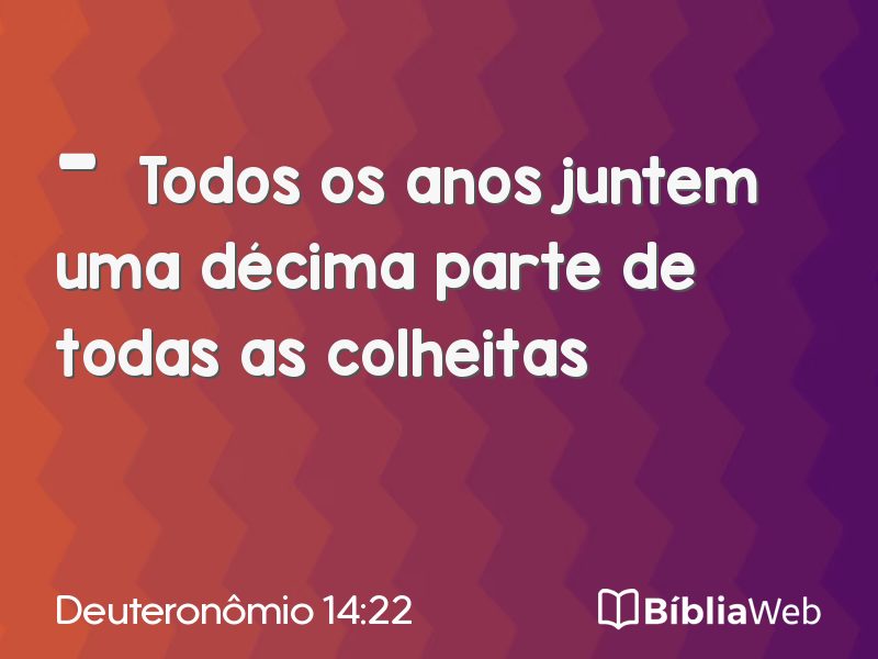 Deuteronômio 14:22 em imagem para compartilhar