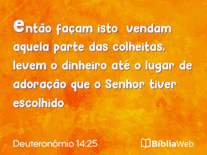 Deuteronômio 14:25 em imagem para compartilhar
