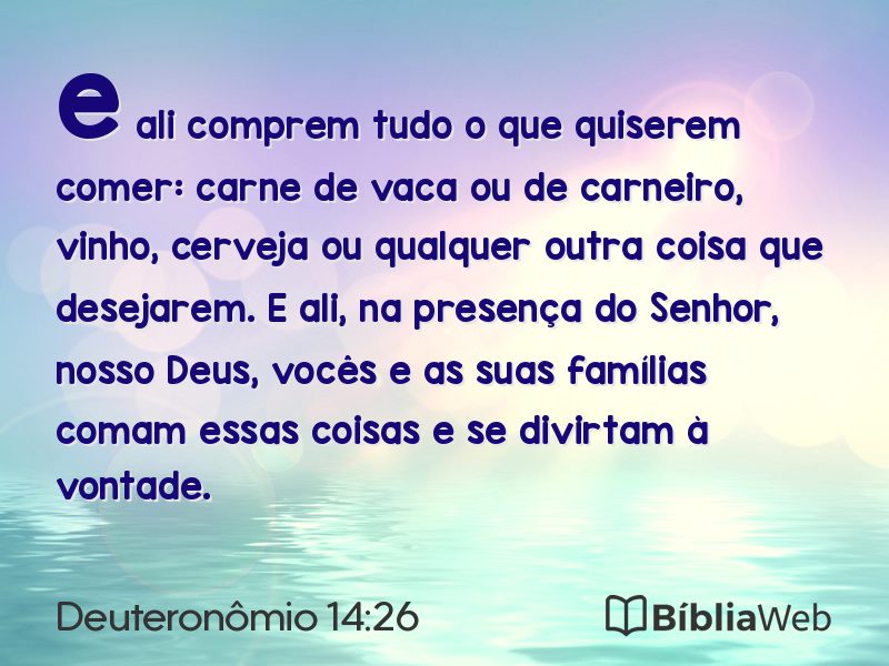 Deuteronômio 14:26 em imagem para compartilhar