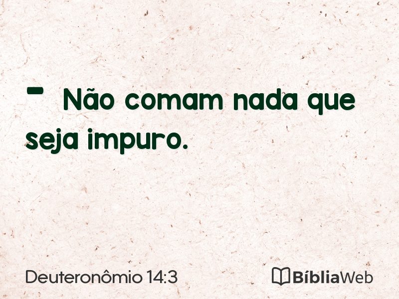 Deuteronômio 14:3 em imagem para compartilhar