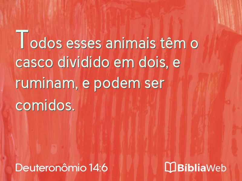 Deuteronômio 14:6 em imagem para compartilhar