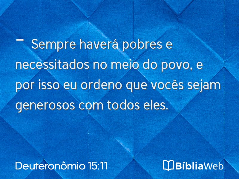Deuteronômio 15:11 em imagem para compartilhar