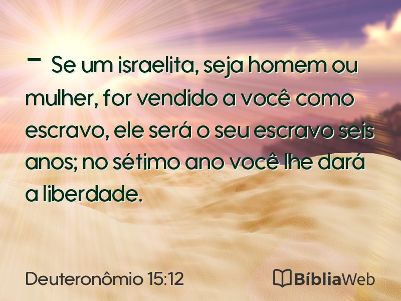 Deuteronômio 15:12 em imagem para compartilhar