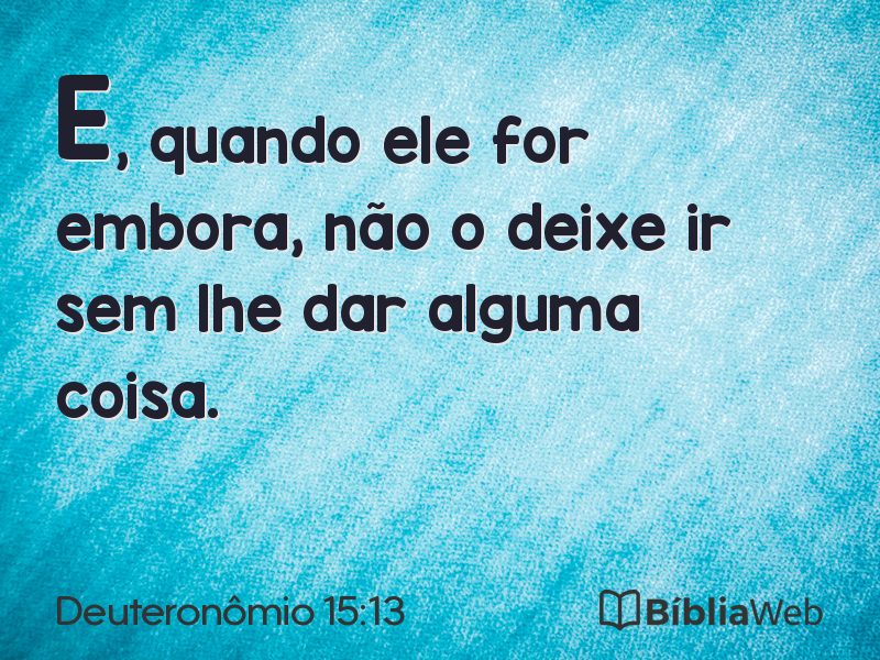 Deuteronômio 15:13 em imagem para compartilhar