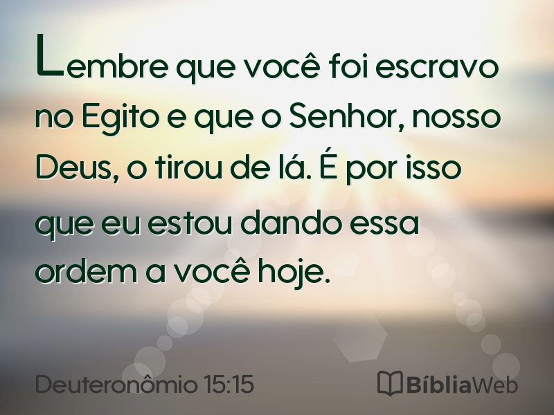 Deuteronômio 15:15 em imagem para compartilhar