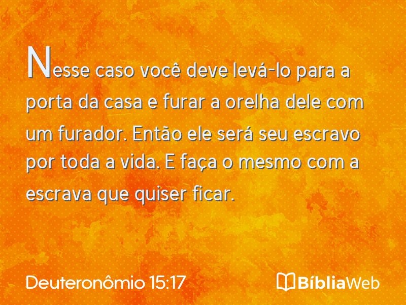 Deuteronômio 15:17 em imagem para compartilhar