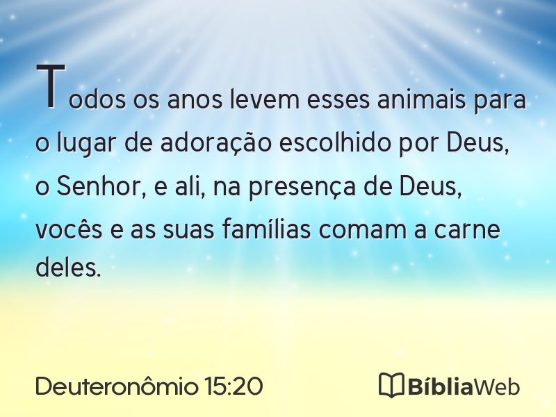 Deuteronômio 15:20 em imagem para compartilhar