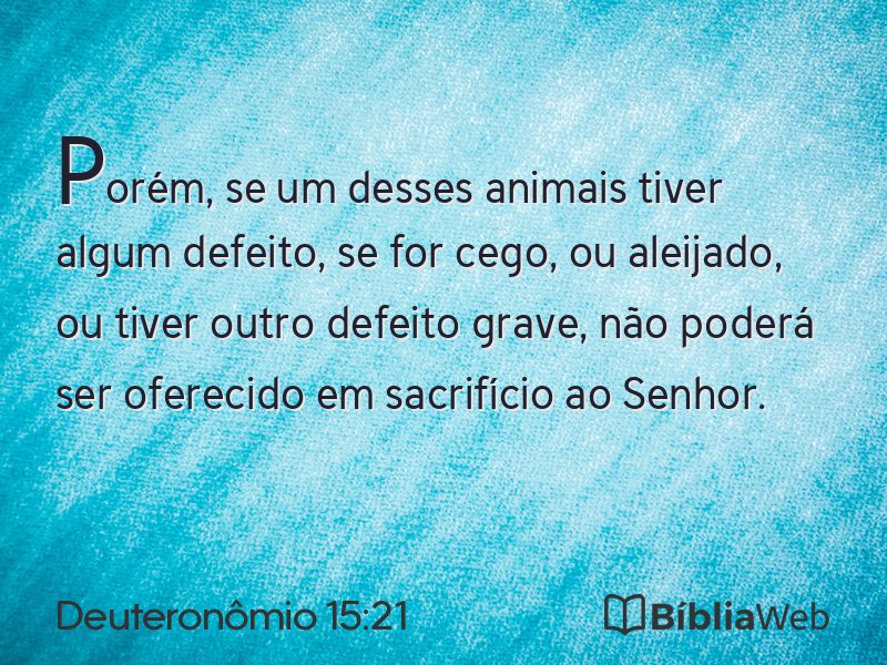 Deuteronômio 15:21 em imagem para compartilhar