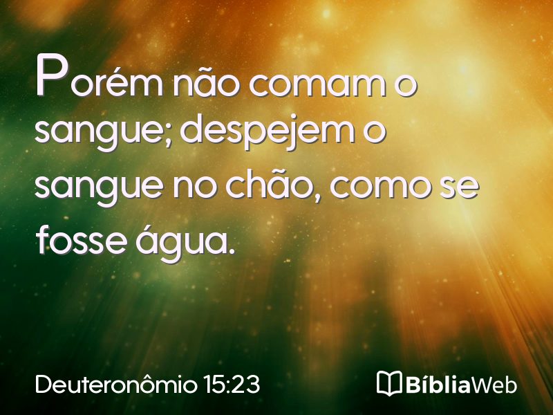 Deuteronômio 15:23 em imagem para compartilhar