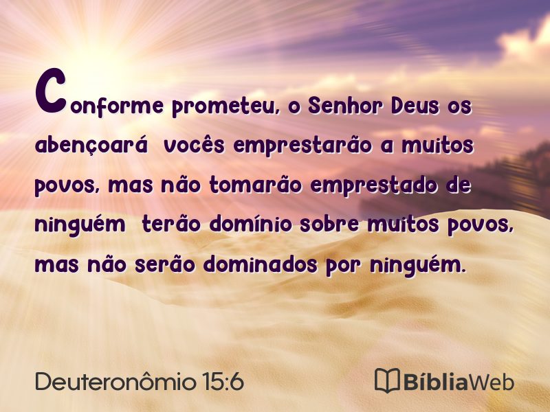 Deuteronômio 15:6 em imagem para compartilhar