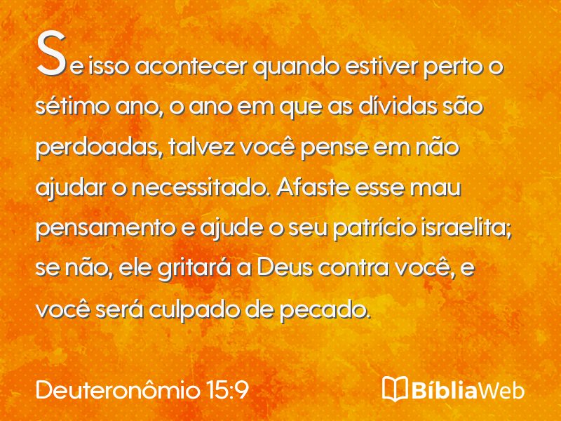 Deuteronômio 15:9 em imagem para compartilhar