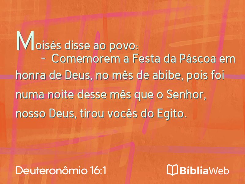 Deuteronômio 16:1 em imagem para compartilhar