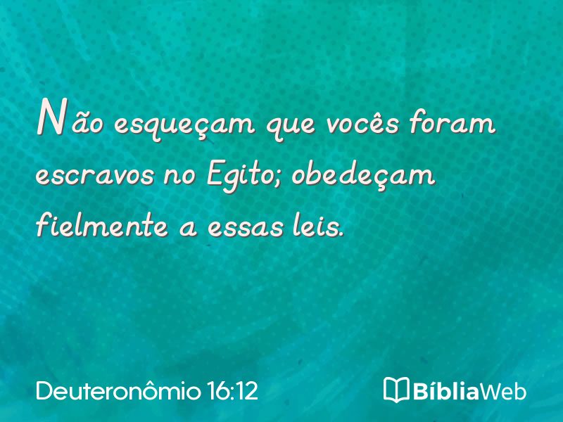 Deuteronômio 16:12 em imagem para compartilhar