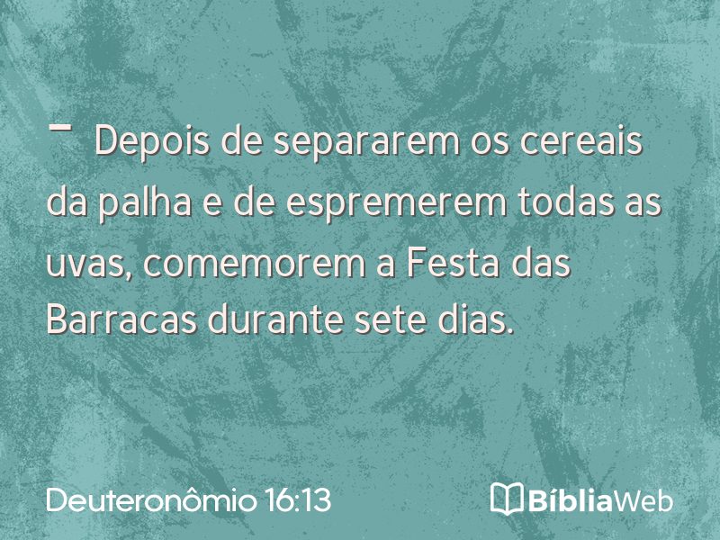 Deuteronômio 16:13 em imagem para compartilhar