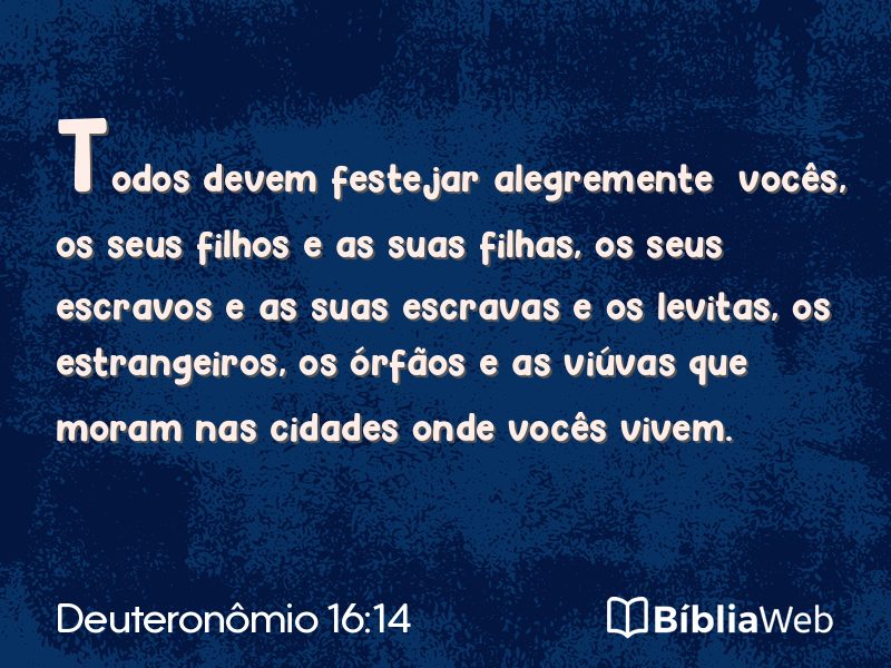 Deuteronômio 16:14 em imagem para compartilhar