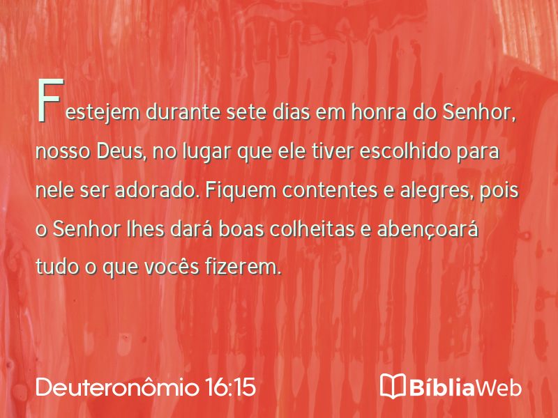 Deuteronômio 16:15 em imagem para compartilhar