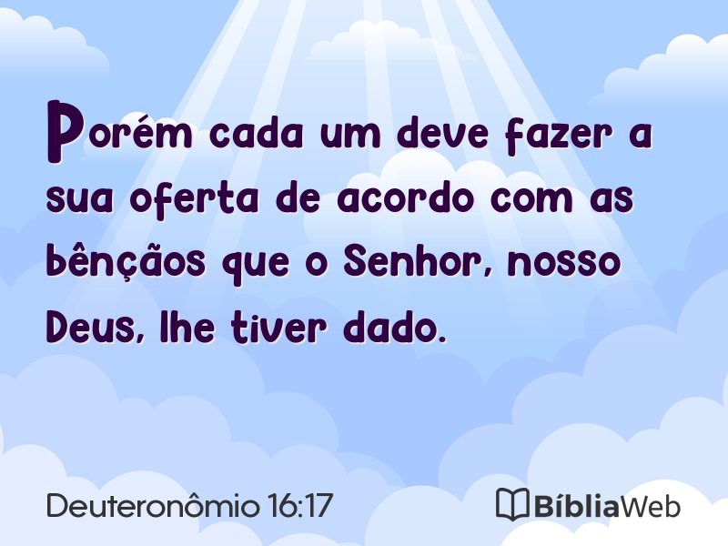 Deuteronômio 16:17 em imagem para compartilhar