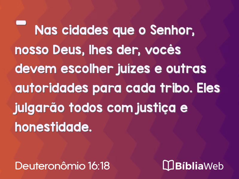 Deuteronômio 16:18 em imagem para compartilhar