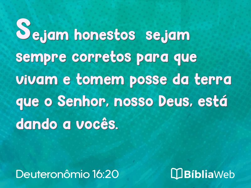Deuteronômio 16:20 em imagem para compartilhar