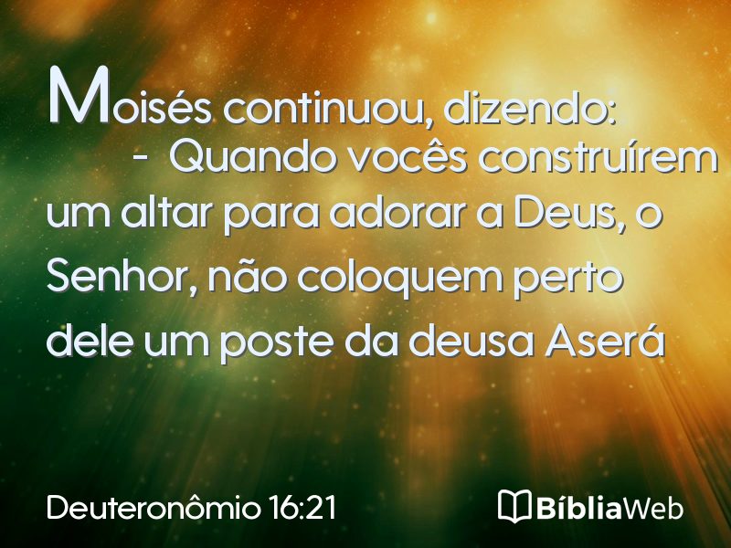 Deuteronômio 16:21 em imagem para compartilhar