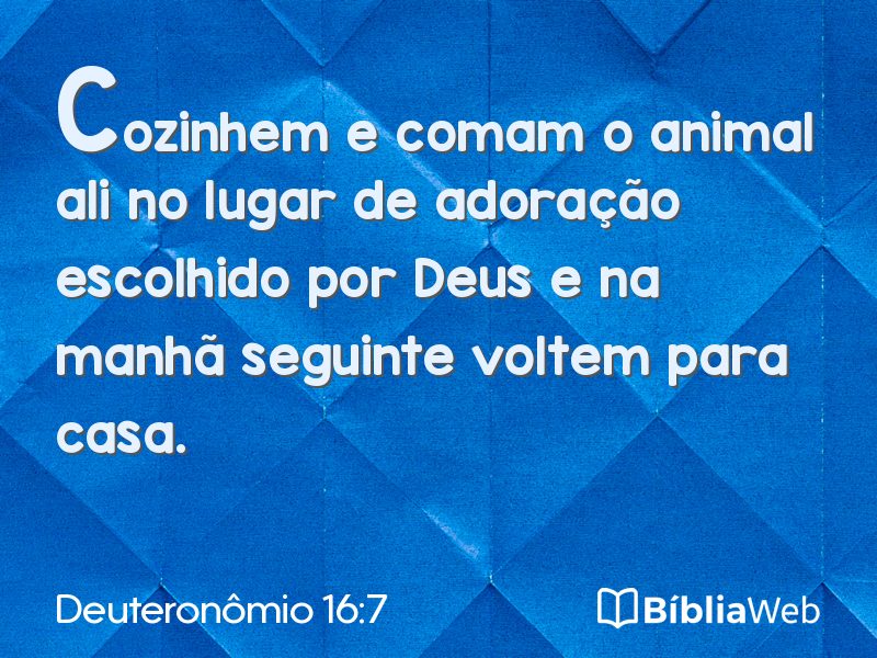 Deuteronômio 16:7 em imagem para compartilhar