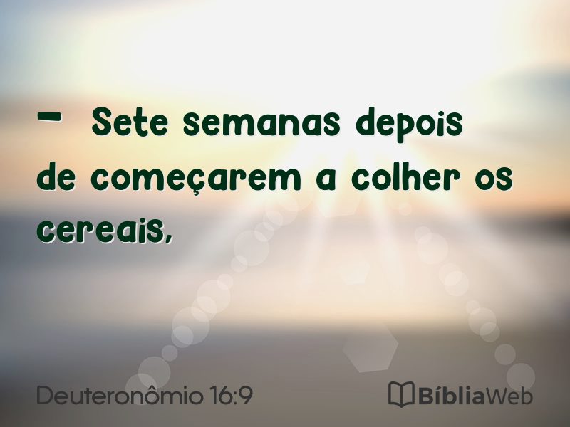 Deuteronômio 16:9 em imagem para compartilhar