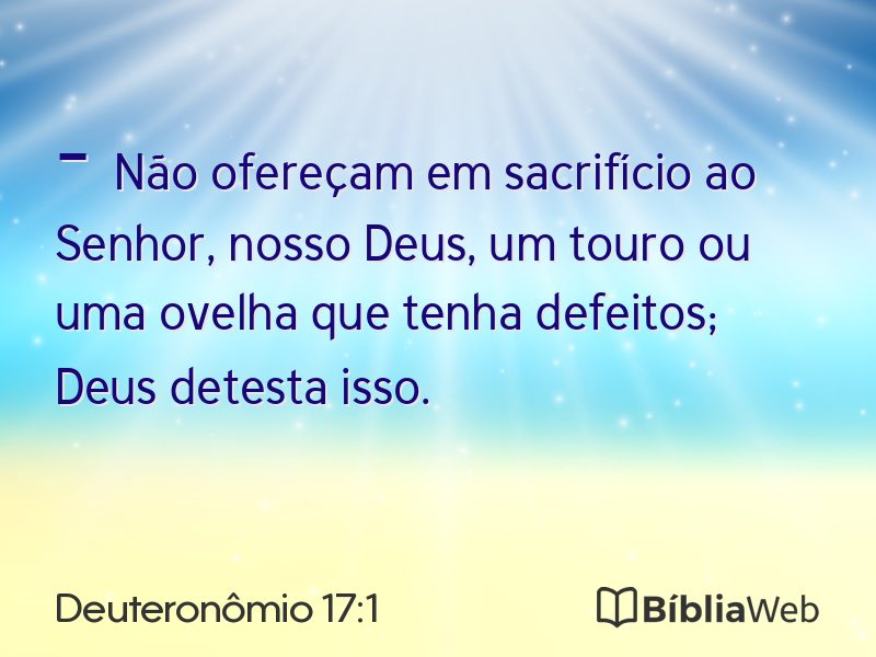 Deuteronômio 17:1 em imagem para compartilhar