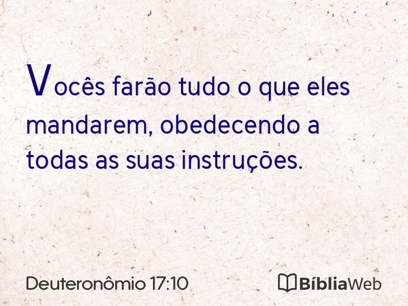 Deuteronômio 17:10 em imagem para compartilhar