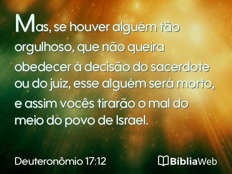 Deuteronômio 17:12 em imagem para compartilhar